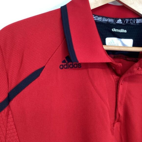 Men's Adidas North Carolina State Wolfpack Performance Polo large Red NC state - Picture 3 of 10